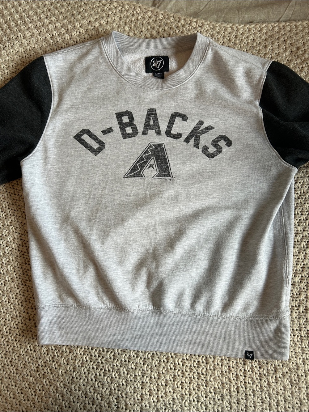 47 D-Backs Crewneck Sweatshirt in Gray and Black